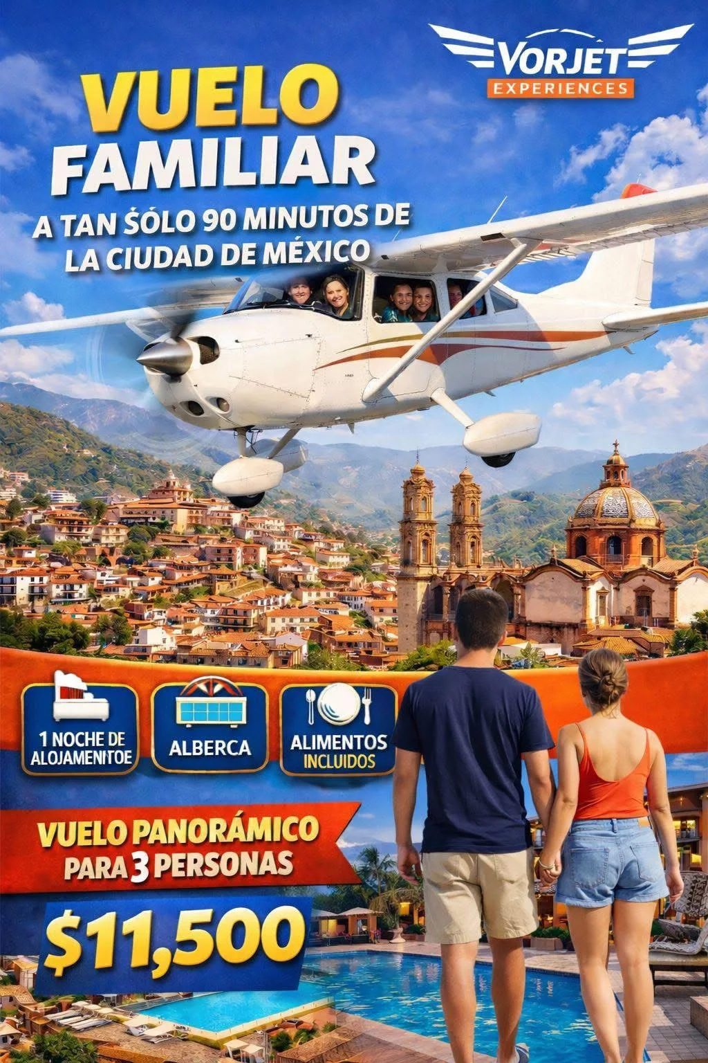 Vuelo familiar en avioneta